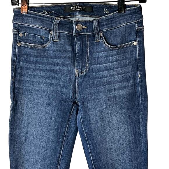 LIVERPOOL Los Angeles Denim Ankle Skinny Blue Mid Rise Jeans Size 2 - Picture 1 of 9